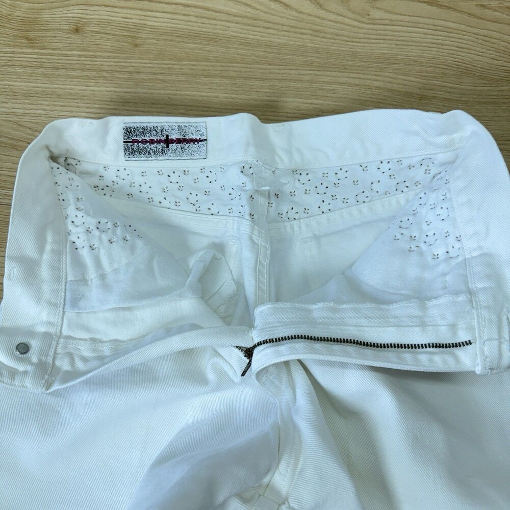 Vintage 90s Bedazzled White Mom Shorts Size 8 Rodeo Western Festival Party Swift - Picture 6 of 15